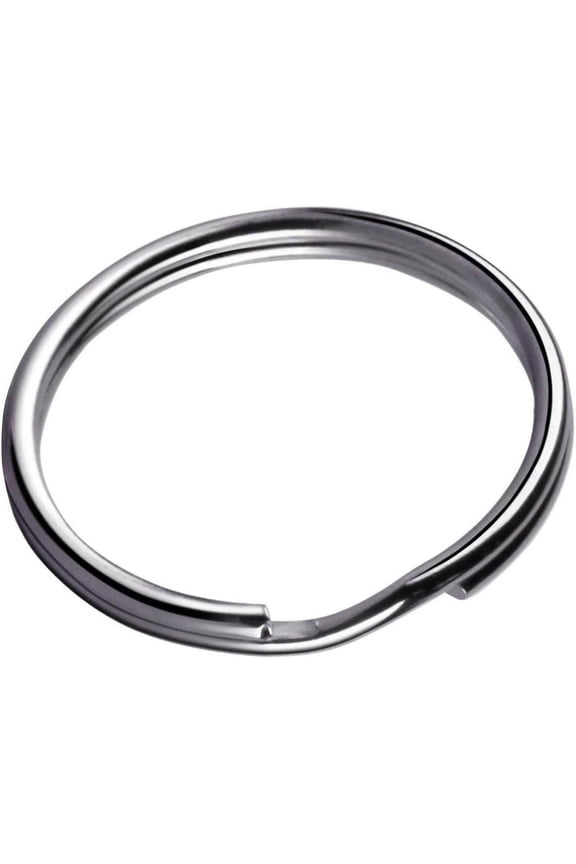 Split Key Rings - Silver Nickel Metal Keychain Rings for Keys, DIY Crafts, Bags & Accessories - Durable Bulk Keyring Hardware with Smooth Edges