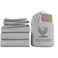 thumbnail image 1 of Split King 5-Piece Pure Organic Cotton Bed Sheets Set, 700-Thread-Count, 15 inch Deep Pockets - Light Grey, 1 of 1