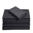 thumbnail image 1 of Split King 5-Piece Sheet Set, 400-TC Giza Cotton, 10 inch Deep Pockets - Dark Grey, 1 of 7