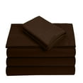 thumbnail image 1 of Split King 5-Piece Sheet Set, 400-TC Giza Cotton, 25 inch Deep Pockets - Chocolate, 1 of 7