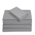 thumbnail image 1 of Split King 5-Piece Sheet Set, 600-TC Giza Cotton, 15 inch Deep Pockets - Light Grey, 1 of 7