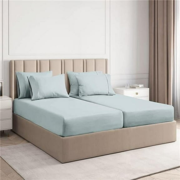 Split King 7 Piece Sheet Set - Breathable & Cooling Bed Sheets