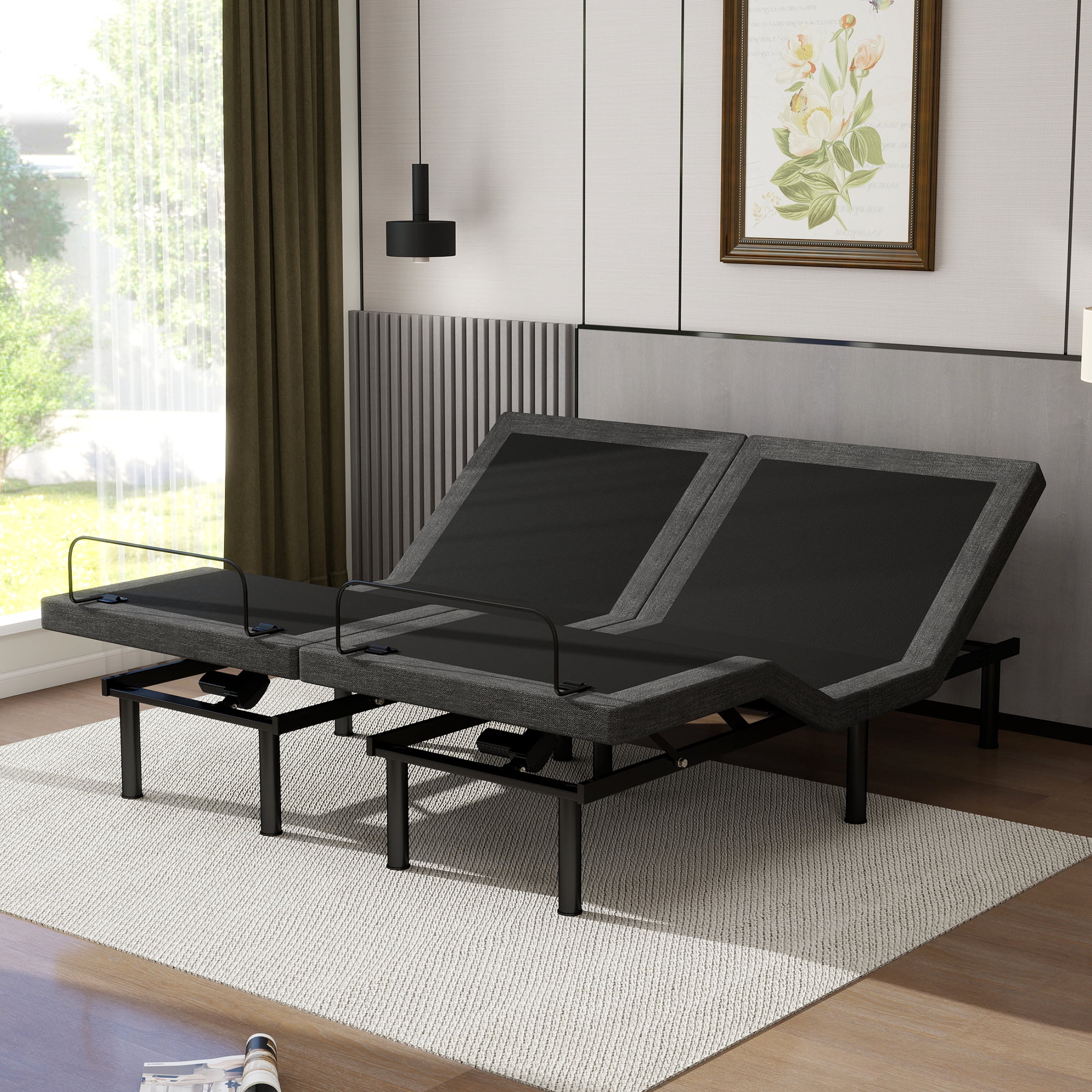 Split King Adjustable Bed Frame, Adjustable Base with Wireless Remote ...