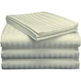 thumbnail image 1 of Split-King Bed Sheet Set (5-Pieces) Adjustable Bed Sheets - 800 Thread Count 100% Egyptian Cotton - 21" Deep Pocket of Fitted Sheet -(Split King, Ivory Stripe), 1 of 8