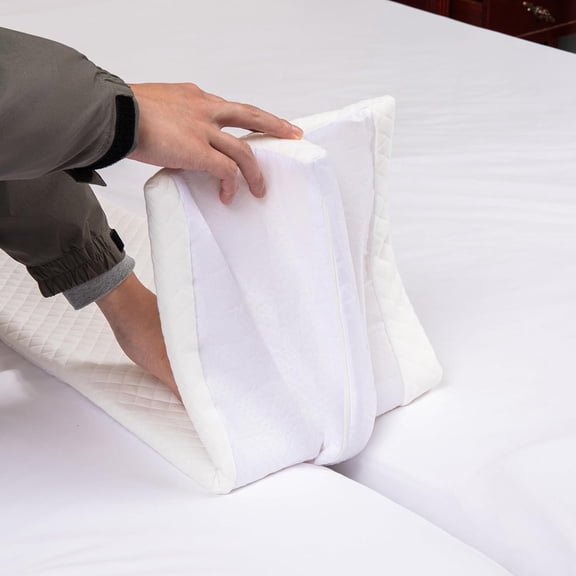 Split King Gap Filler for Adjustable Bed, Twin to King Converter with Removable Washable Cover and Non-Slip Bottom (75" L x 10" W)