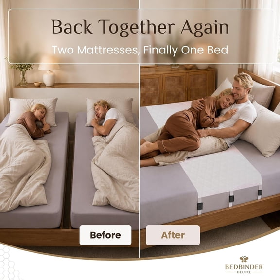 Split King Gap Filler for Adjustable Bed - Twin to King Mattress Bridge Connector with Invisible Design and No Foam Bump