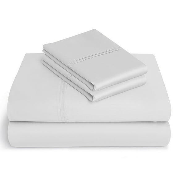 Split King Giza Sheets for Adjustable Beds - Premium 400-Thread-Count Soft 100% Pure Giza Egyptian Cotton 5PC Bed Sheet Set, 18" Inches Deep Pockets - White