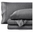 thumbnail image 1 of Split King Sheet Set - 1800 Ultra-Soft Microfiber Bed Sheets - Double Brushed - Deep Pockets - Easy Fit - 5 Piece Set - Bed Sheets (Split King, Heathered Grey), 1 of 9