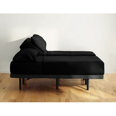 1000 Thread Count 100% Egyptian Cotton 5-PC Set 12" Deep Pockets Split King, Black