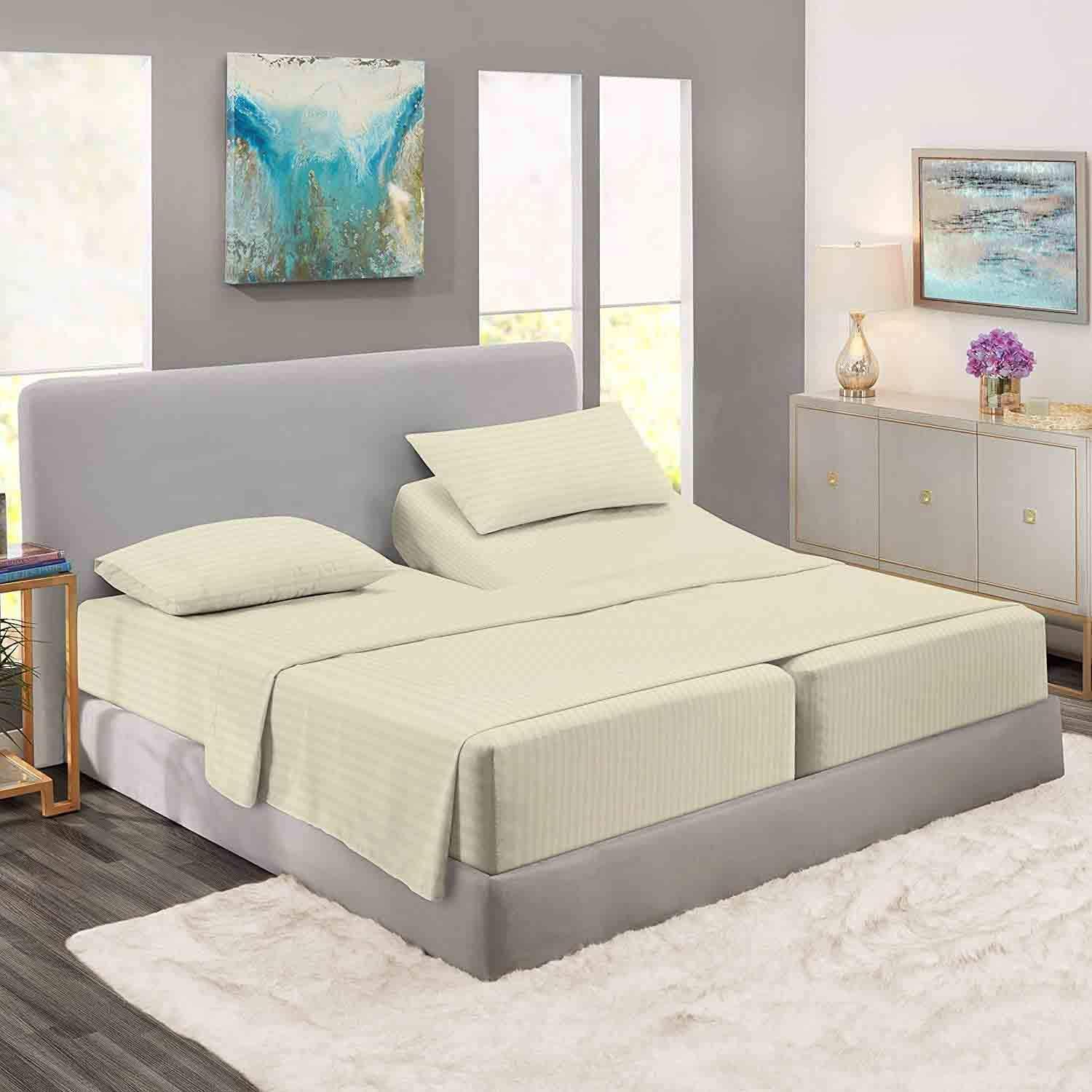 Split King Sheets for Adjustable Beds Split King Sheet Sets 10" Deep