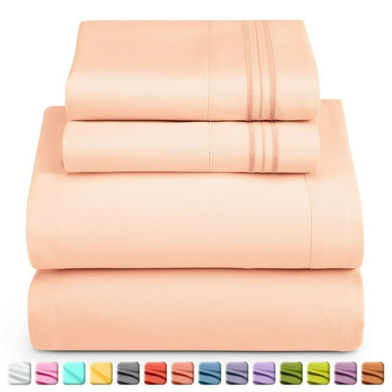 Split King Sheets Set, Soft Bed Sheets for Split King Size Bed, Cooling Microfiber Bedding Sheets & Pillowcases Sets, 5 Pieces Split King Size Sheets