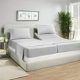 thumbnail image 1 of Split King Sheets Sets for Adjustable Bed - 1000-Thread-Count 100% Egyptian Cotton, Sateen Weave 25-Inch Extra Deep Pockets 1000-TC Bedsheet - Light Grey, 1 of 8