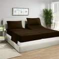 thumbnail image 1 of Split King Sheets Sets for Adjustable Bed - 800-Thread-Count 100% Egyptian Cotton, Sateen Weave 25-Inch Extra Deep Pockets 800-TC Bedsheet - Chocolate, 1 of 7