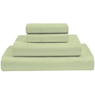 Split King Sheets Sets for Adjustable Bed 100% Giza Egyptian Cotton- 5 Pcs Split King Sage Sheet Set,15-18 Inch Deep