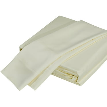 Split King Size 100 Percent Viscose Bamboo Sheet Set, Luxury Soft Breathable 4-Piece Sheet Set Cooling for Hot Sleepers with Oeko-TEX Certification for Teens Adult, Cream