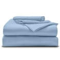 thumbnail image 1 of Split King Size 5-Piece Sheet Set Giza Cotton - Premium 1000-Thread-Count 100% Giza Egyptian Cotton, Fit Upto 18 inches Deep Pockets Mattress - Light Blue, 1 of 7
