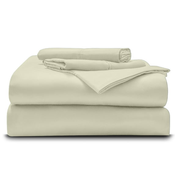 Split King Size 5-Piece Sheet Set Giza Cotton - Premium 800-Thread-Count 100% Giza Egyptian Cotton, Fit Upto 24 inches Extra Deep Pockets Mattress - Ivory