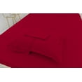 thumbnail image 1 of Split King Size Bamboo Derived Rayon Bed Sheet Set - Softer than Cotton Sheets Split King Size - Wrinkle Free - 16" Deep Pockets - 5 Piece - 2 Fitted Sheet, 1 Flat, 2 Pillowcases Split King Red, 1 of 5