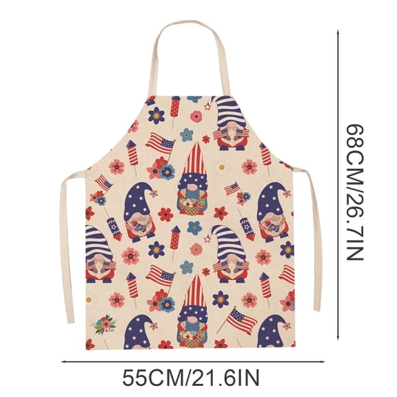 Split Leg Apron Painting Apron Women's Apron American Independence Day Apron Home Party Sleeveless Coverall Kitchen Cooking Apron Adjustable Baking Apron (1pc)