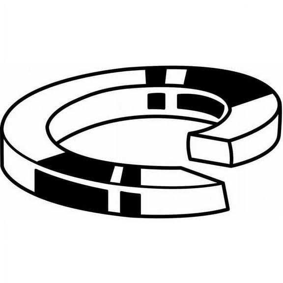 Split Lock Washer, For Screw Size 5/16 in Steel, Black Oxide Finish, 100 PK