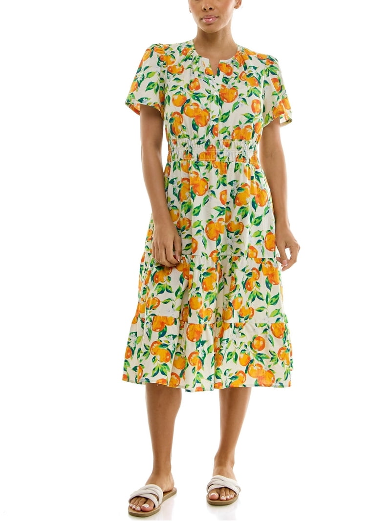 green and white tiered dress Jade By Jane Sleeveless Gingham Print Tiered Midi Dress