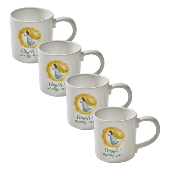 Split P Angels Among Us Spiritual Gold Mug Set Of 4