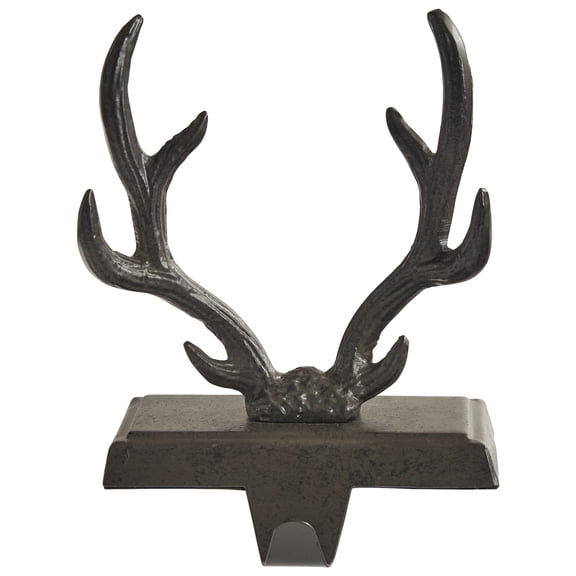Split P Antler Rustic Brown Iron Stocking Hanger