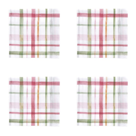 Split P Bella Watercolor Plaid Napkin Set of 4
