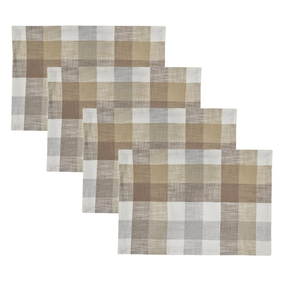 Split P Bentley Plaid Brown Placemat Set of 4