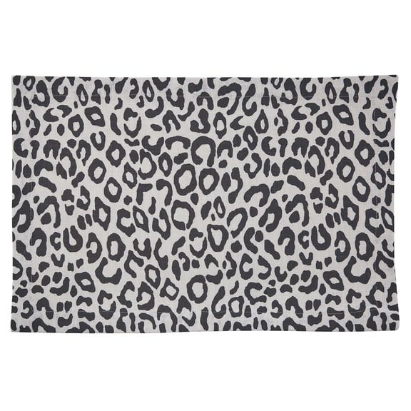 Split P Black Safari Leopard Print Placemat Set of 4