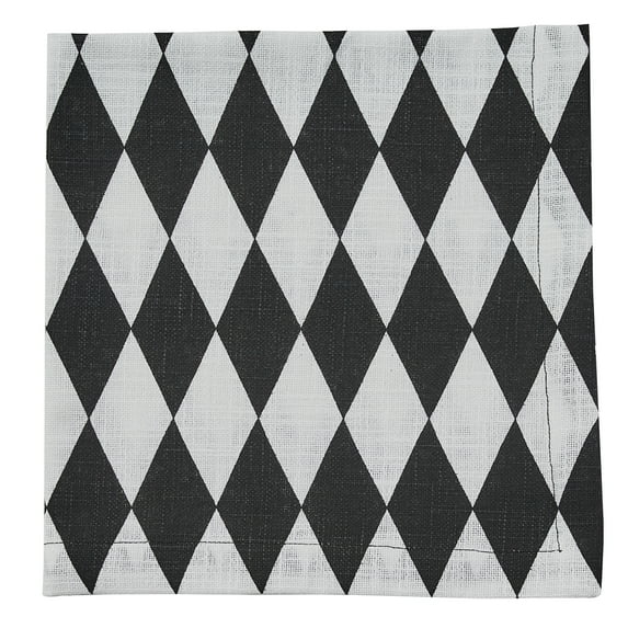 Split P Black & White Harlequin Cloth Napkin Set of 4