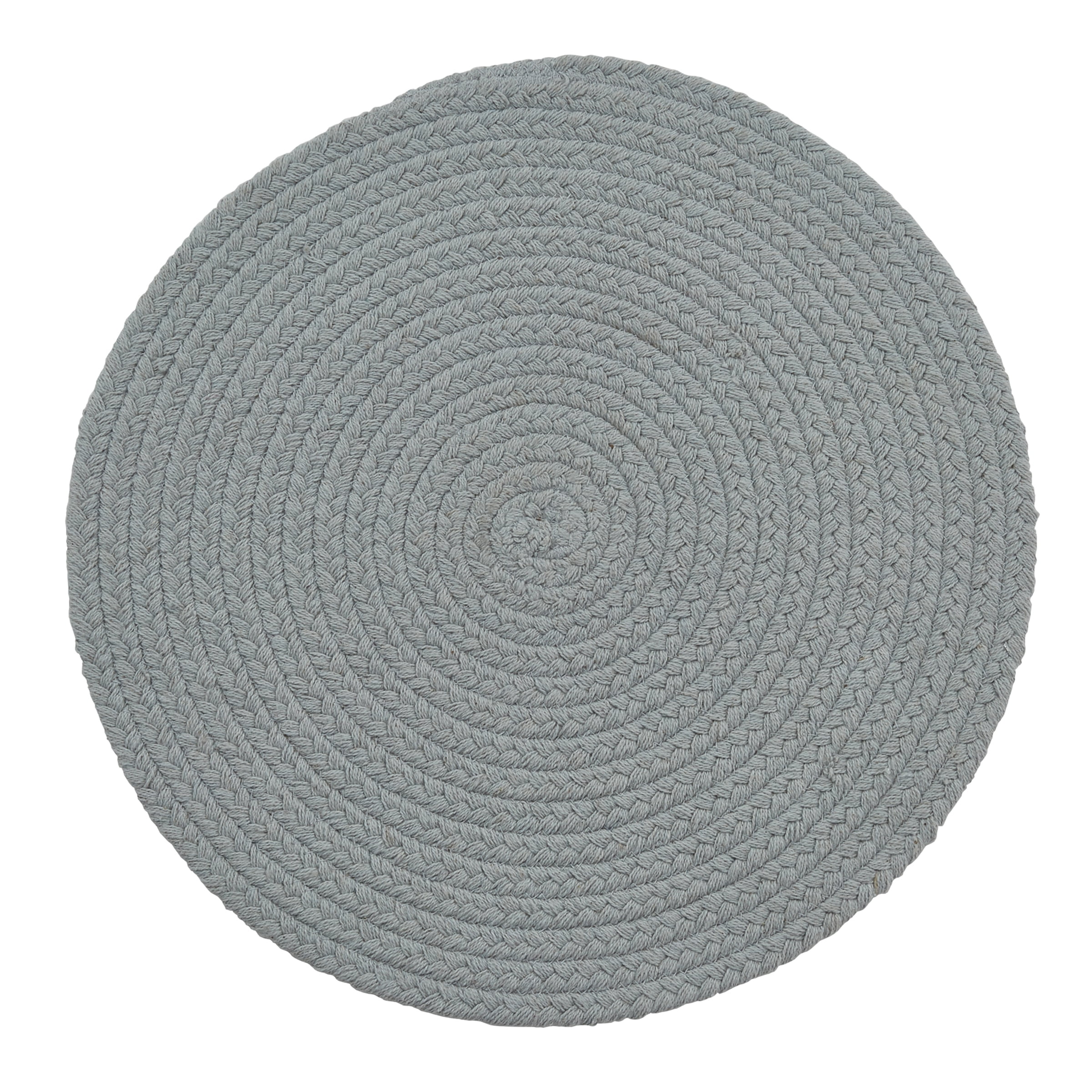 Blue Mist Round Rope Pattern Fabric Placemats Set of 4