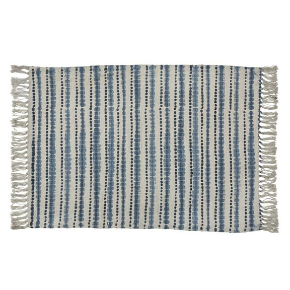 Split P Blue Shadow Dot Rug 4' x 6'
