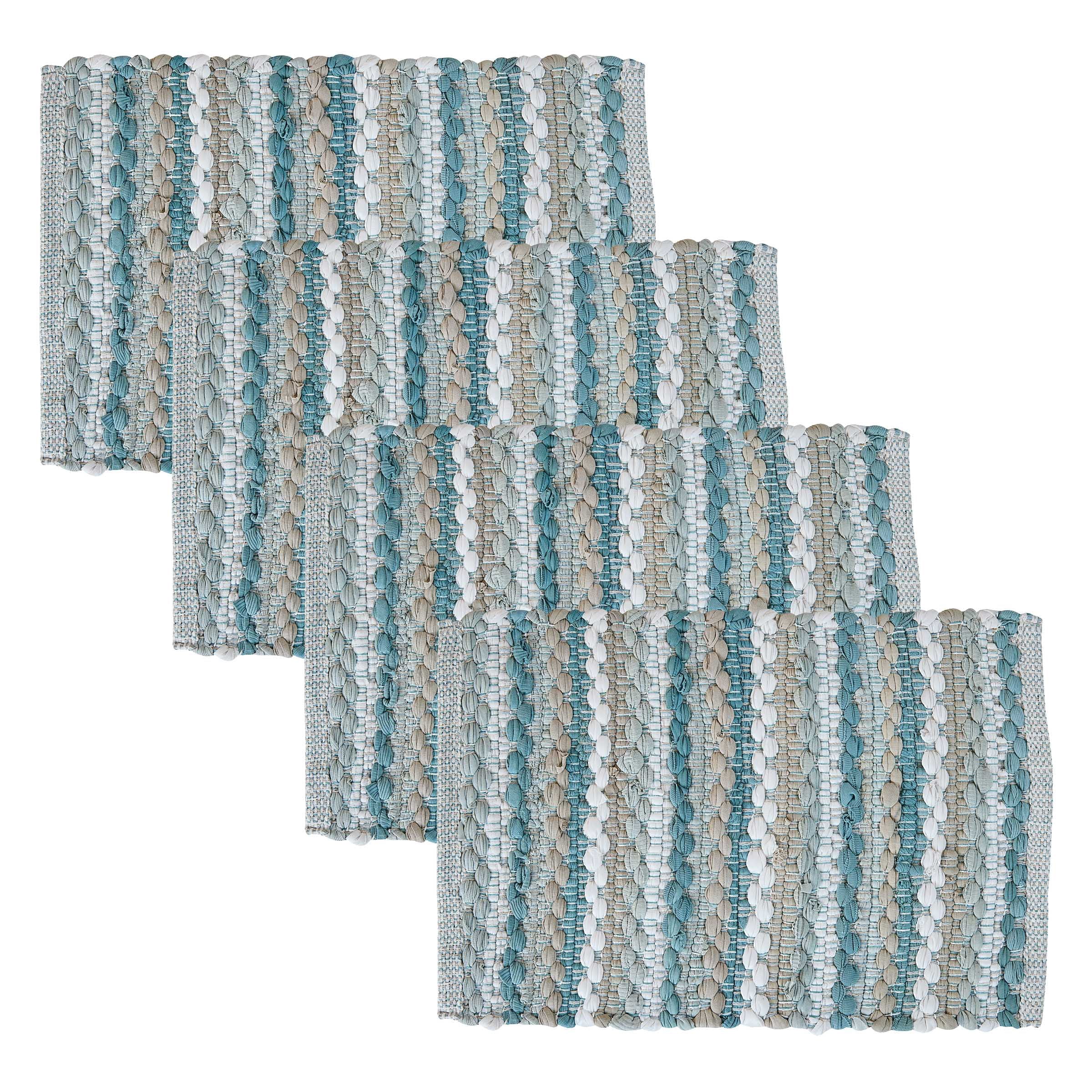 Split P Coastal Blue Chindi Placemat Set of 4