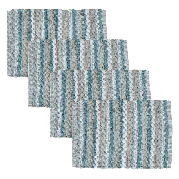 Split P Coastal Blue Chindi Placemat Set of 4
