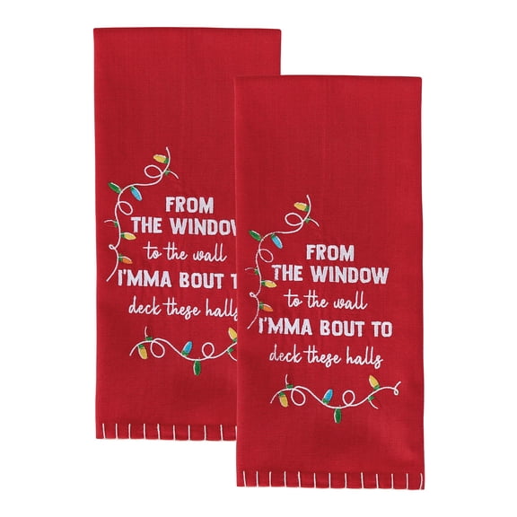 Split P Deck These Halls Decorative Dishtowel Set Of 2