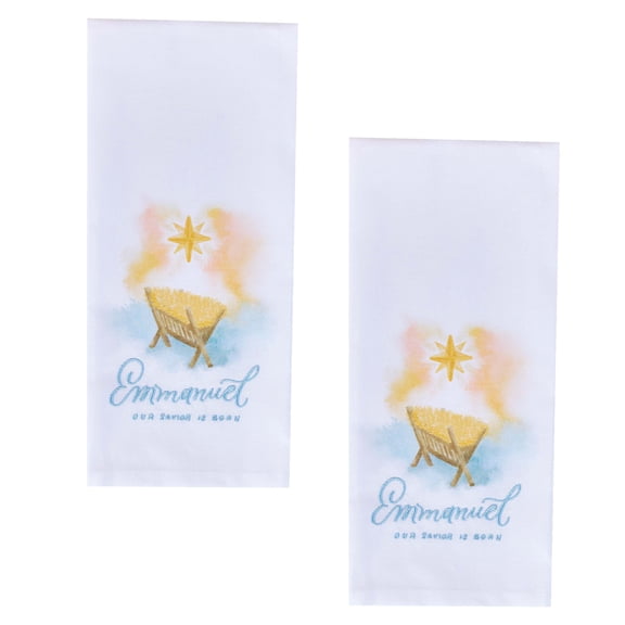 Split P Emmanuel Printed Yellow Dishtowel Set Of 2