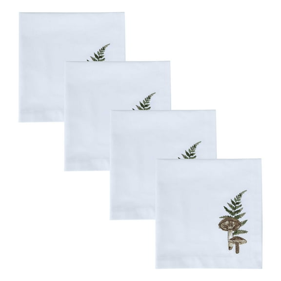 Split P Enchanted Forest White Napkin Set of 4