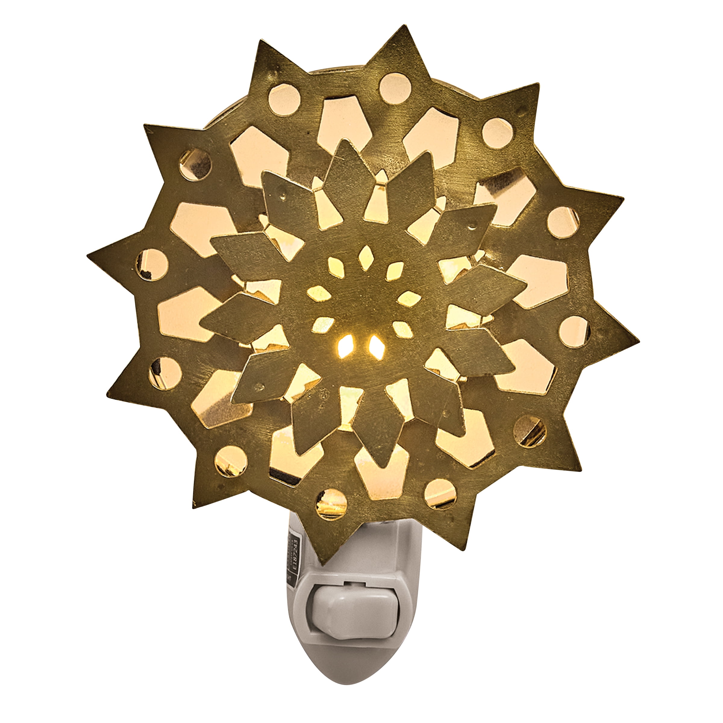 Split P Gold Snowflake Night Light