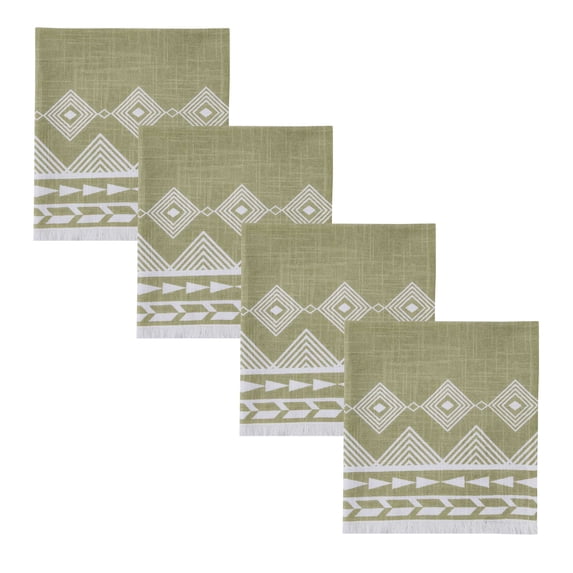 Split P June Diamond Green Napkin Set of 4