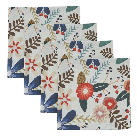 Split P Off-White Indie Boho Napkin Set of 4