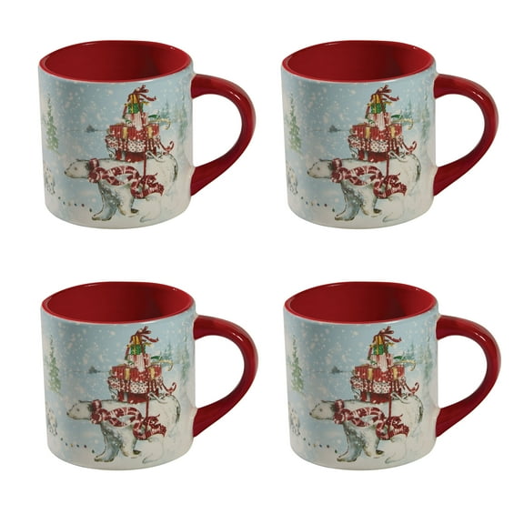 Split P Polar Bears Mug Set of 4