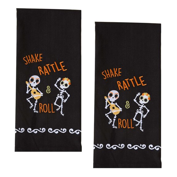 Split P Shake Rattle & Roll Decorative Dishtowel Set of 2
