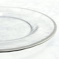 thumbnail image 1 of Split P Silver Metallic Rim Glass Dinner Plate Set of 4, 1 of 3