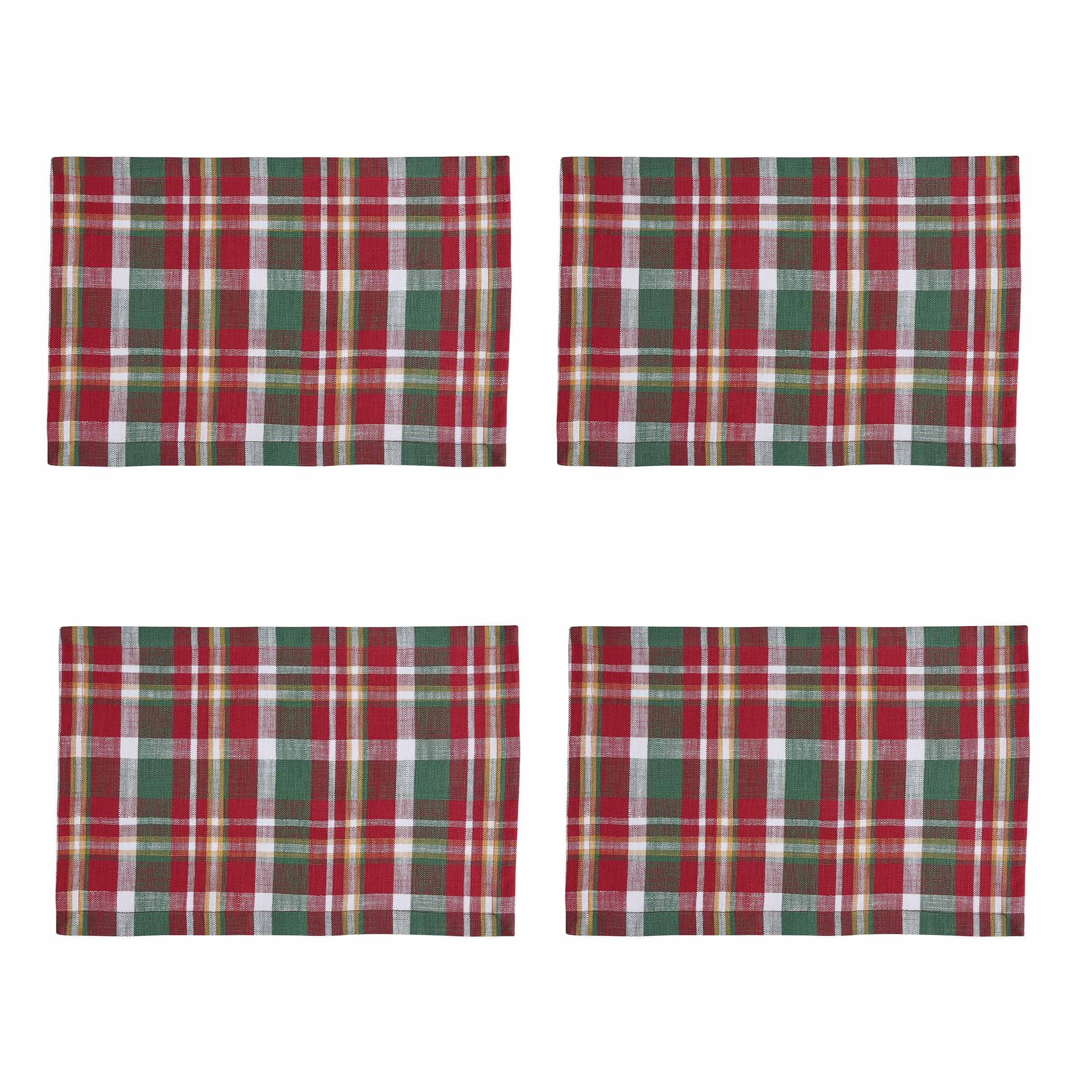 Split P Sleigh Bell Plaid Placemat Set of 4