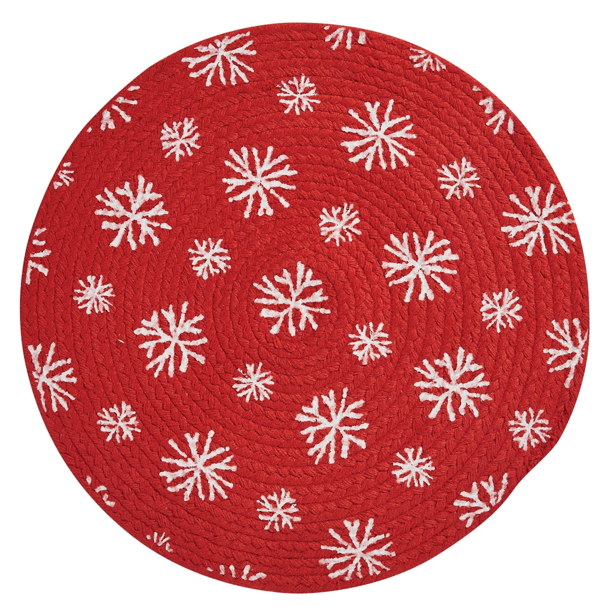 Split P Snowflake Round Placemat Set of 4