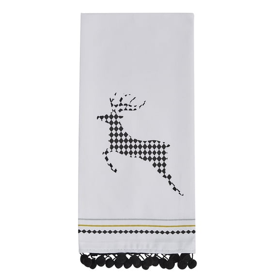 Split P Tidings & Tinsel Deer Decorative Dishtowel Set of 2