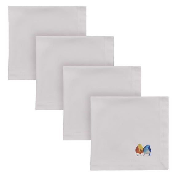 Split P Watercolor Birds Cloth Napkin Set of 4 20"