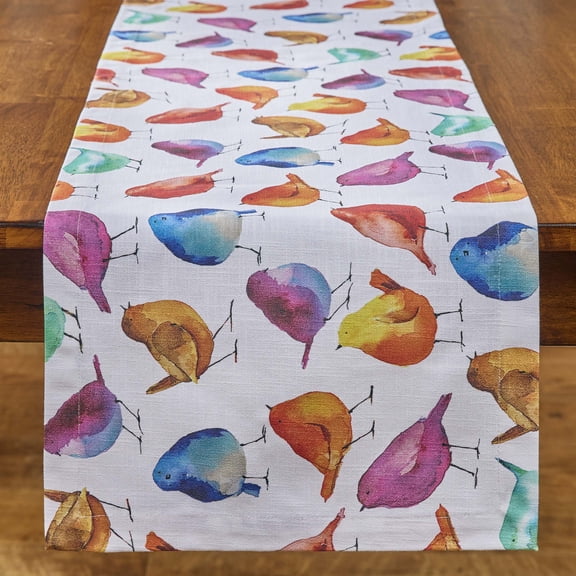Split P Watercolor Birds Table Runner 14" x 54"