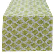 Split-P Watercolor Geo Green Table Runner